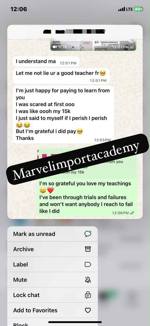 Testimonial screenshot 1